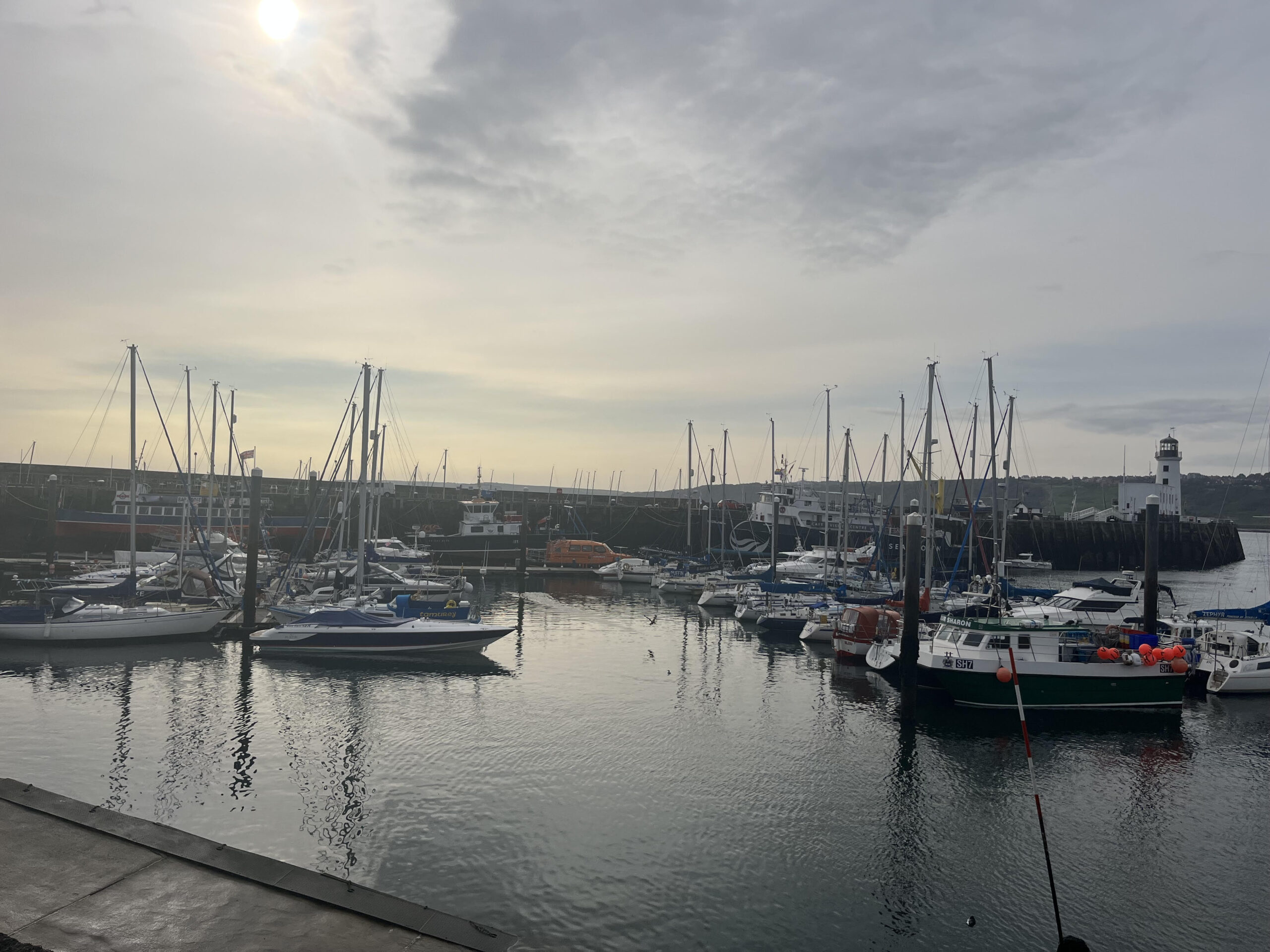 Boats at Scarborough Harbour south bay